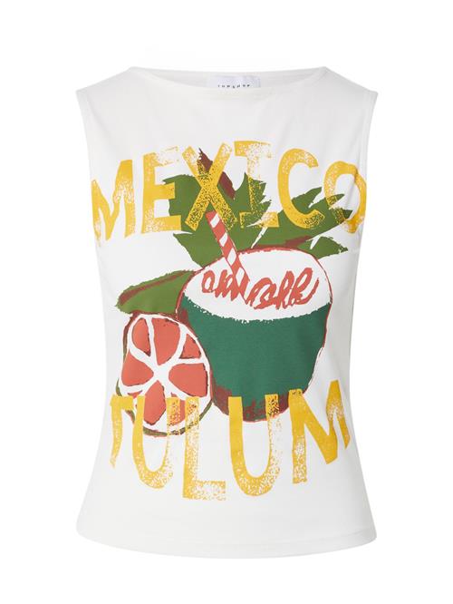 TOPSHOP Overdel 'Mexico Tulum'  ecru / gul / grøn / rød