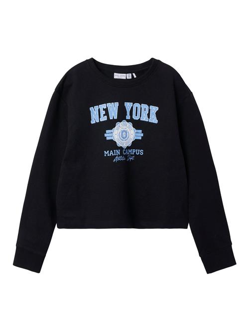 Se NAME IT Sweatshirt 'NKFVanita'  himmelblå / sort / offwhite ved About You