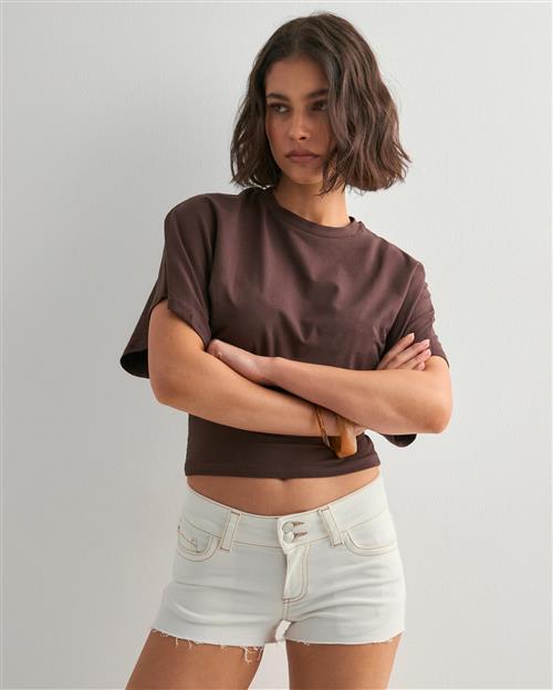 Nelly - Hvid - Stitch Jeans Shorts