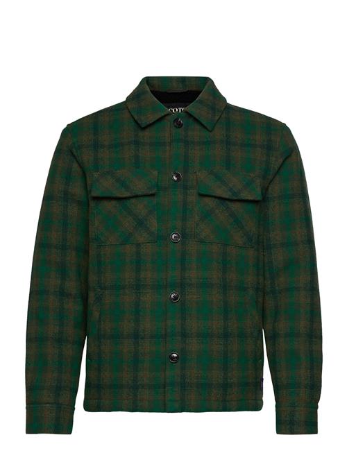 Se Teddy Lined Checked Overshirt Scotch & Soda Green ved Booztlet