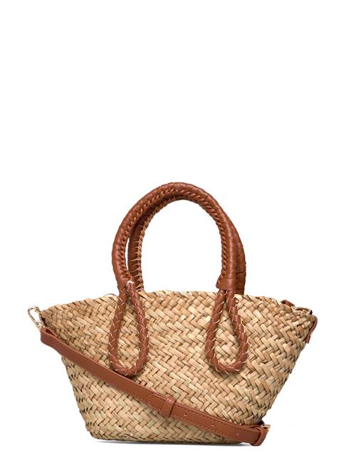 Se Mini Straw Basket Mango Beige ved Booztlet