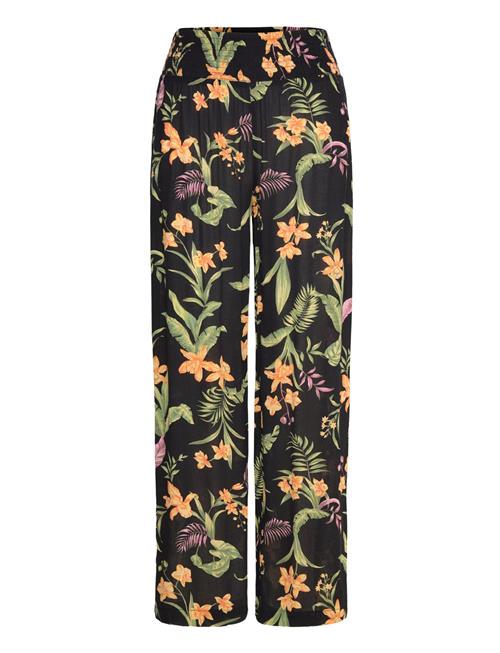 Along The Beach Printed Roxy Black