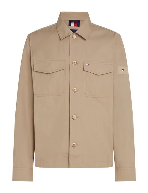 Cotton Nylon Shirt Jacket Tommy Hilfiger Beige