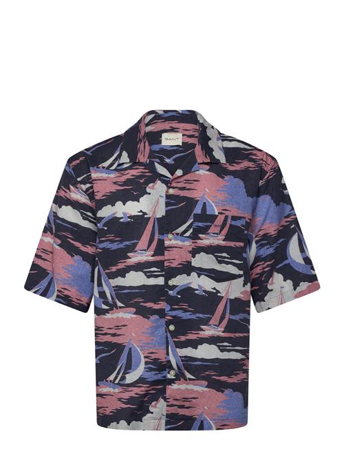 Rel Sailing Print Ss Shirt GANT Navy