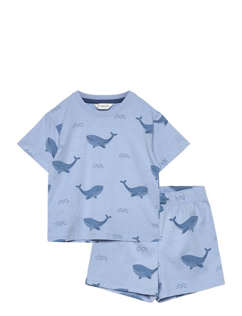 Se Pyjamas .-- Whale Mango Blue ved Booztlet