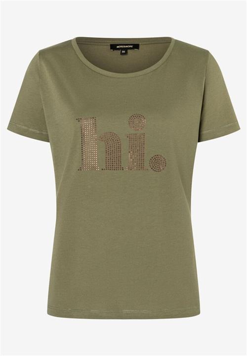 MORE & MORE Shirts 'Hi'  guld / grøn