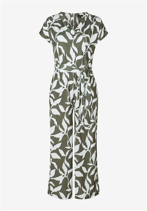 MORE & MORE Jumpsuit  oliven / hvid