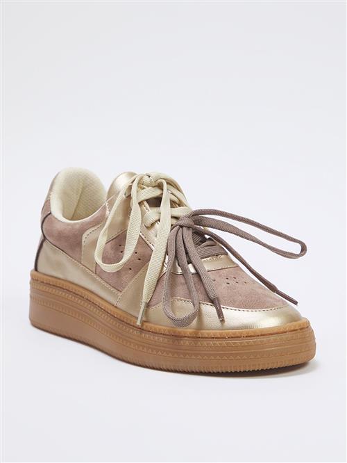 Trendyol Sneaker low  lysebrun / guld