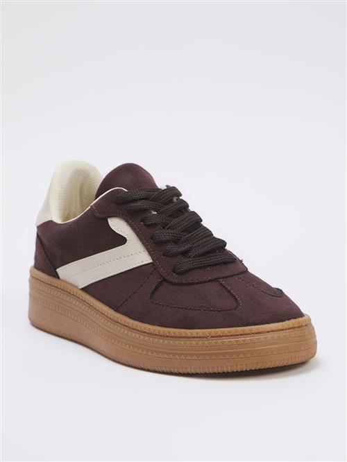 Trendyol Sneaker low  kastaniebrun / hvid