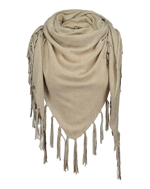Zwillingsherz Sjal  beige