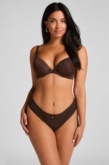 Hunkemöller Georgia brasiliansk bomuldstrusse Brown