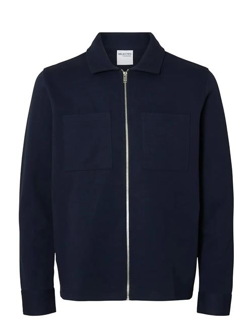 Slhjackie Sweat Zip Jacket Noos Selected Navy