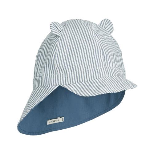 Liewood GOTS Gorm Solhat Stripe Blue Wave Creme De La Creme | Blå | 3-6 months