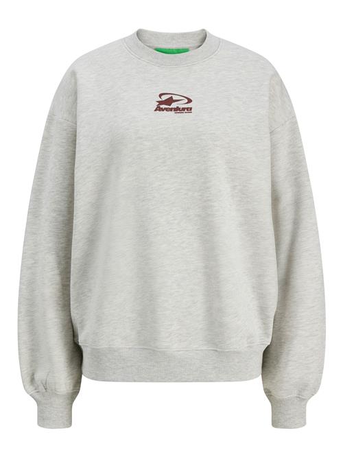 JJXX Sweatshirt 'JXSANDRA'  lysegrå / burgunder