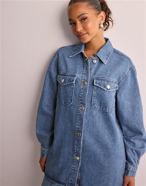 Vero Moda - Blå - Vmnaya Oversized Denim Shirt Mix No