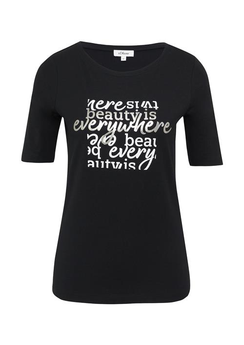 s.Oliver Shirts  sølvgrå / sort / hvid