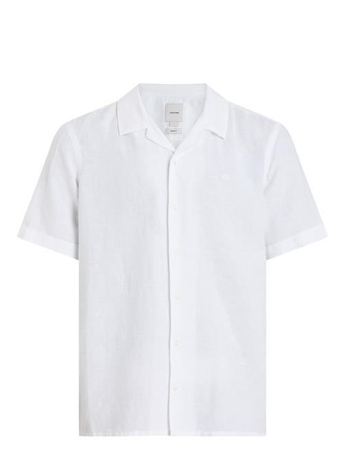 Linen Cotton Cuban S/S Shirt Calvin Klein White