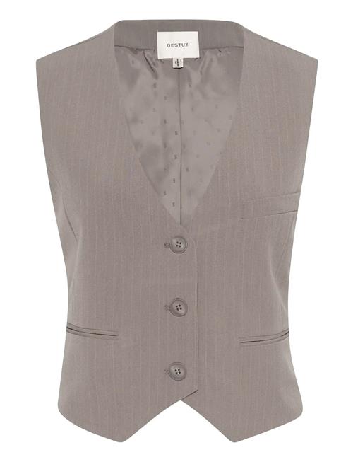 Gzjoelle Mel. Pinstripe Waistcoat Gestuz Grey
