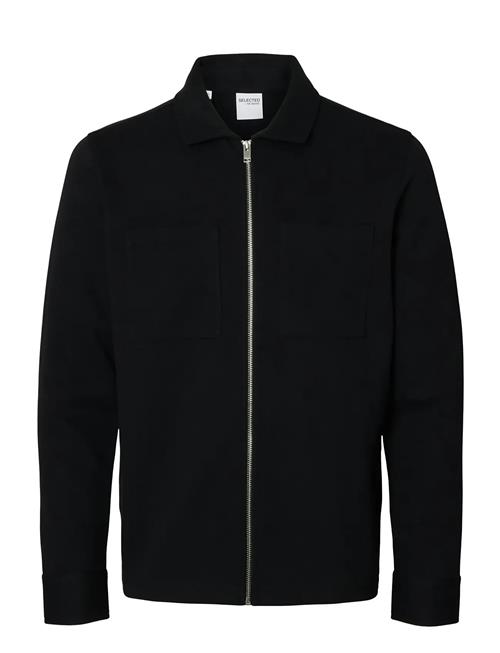 Slhjackie Sweat Zip Jacket Noos Selected Black