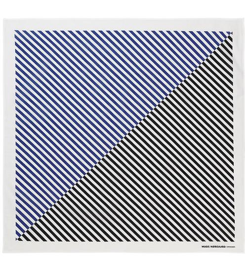 Mads Nørgaard Tørklæde - Bluing/Jet Black Stribet