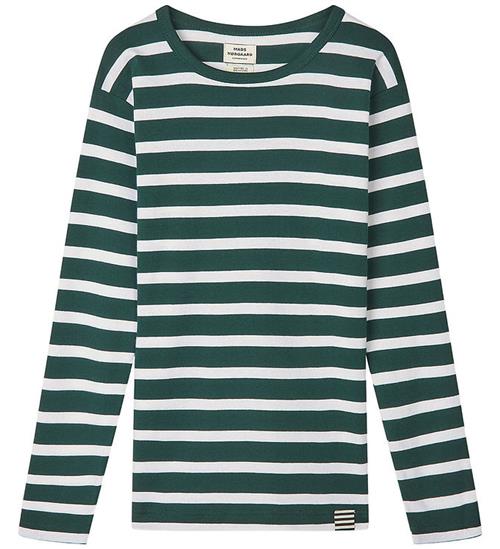 Mads Nørgaard Bluse - Tobino - Pine Grove/White/Verdant Green