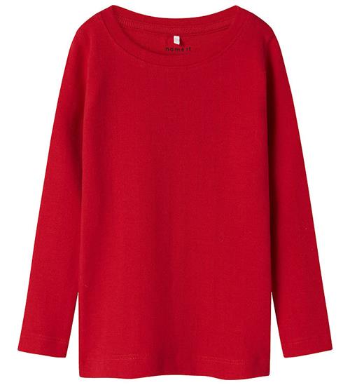 Name It Bluse - NmfDagnes - Chinese Red m. HulmÃ¸nster