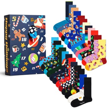 Happy socks Strømper 24P Advent Calendar Socks Gift Set Flerfarvet-2 bomuld Str 41/46