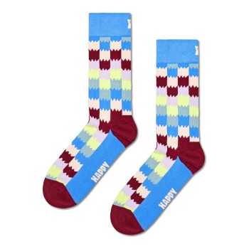 Happy socks Strømper Dizzy Check Sock Blå Mønster bomuld Str 36/40