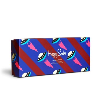 Happy socks Strømper 4P Navy Gift Box 650 Flerfarvet Str 41/46