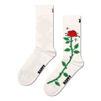 Happy socks Strømper Rose Sock Hvid Mønster Str 36/40