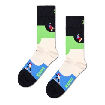 Happy socks Strømper Skateboard Sock Flerfarvet bomuld Str 41/46