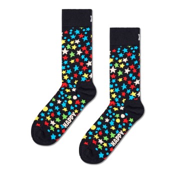 Happy socks Strømper Stars Sock Sort bomuld Str 36/40
