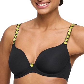 Marie Jo Bh Tom Heart Shaped Padded Bra Sort/Gul B 75 Dame