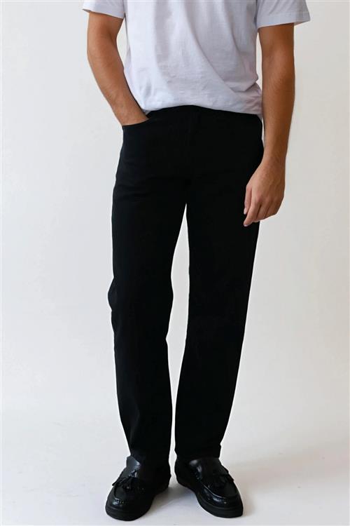 Noah Loose Fit Jeans - Solid Sort - 32/32 - TeeShoppen