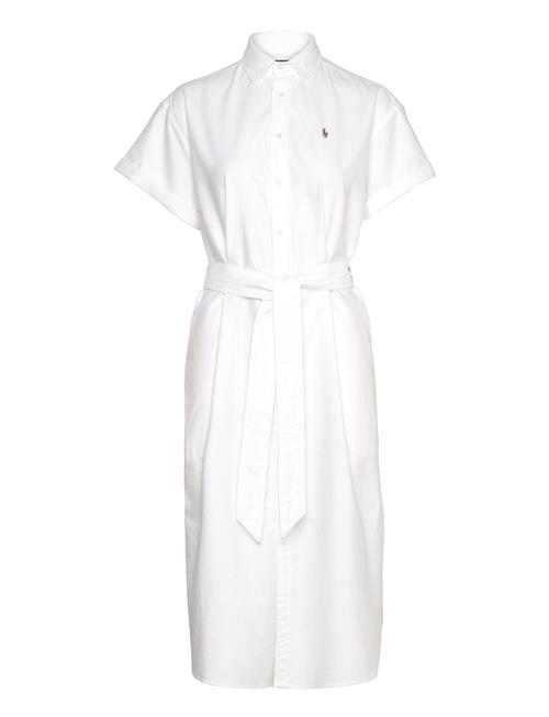 Belted Short-Sleeve Oxford Shirtdress Polo Ralph Lauren White