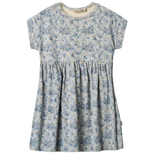 Wheat Emilie Jersey-kjole Blue Summer Flowers | Blå | 140 cm