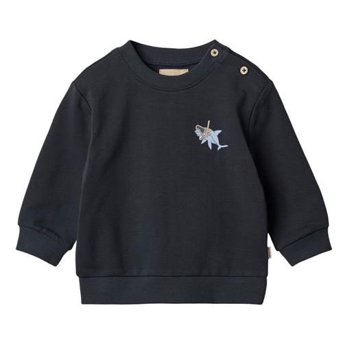 Wheat GOTS Søren Sweatshirt Navy | Marine blå | 86 cm