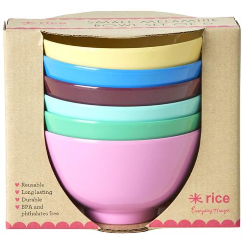 RICE A/S 6-Pack Small Skåle I Melamin Show Your True Colors One Size    One Size  Unisex
