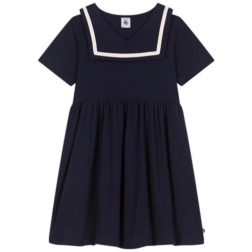 Petit Bateau Kjole I Bomuld Smoking | Marine blå | 4 years