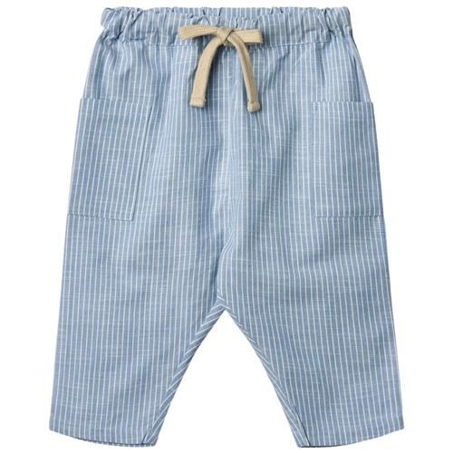 Wheat GOTS Arne Bukser Blue Stripe | Blå | 68 cm