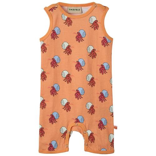 Småfolk Hermit Crabs Ærmeløs Onesie Papaya | Orange | 92 cm