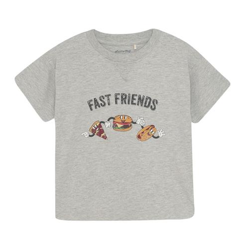 Minymo T-shirt Grey Melange | Grå | 122 cm