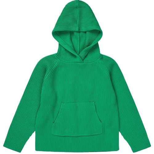 FUB Ribstrikket Hættetrøje Basil | Grønn | 110 cm