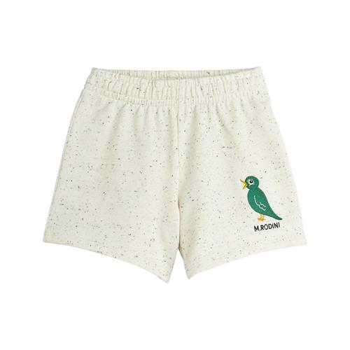 Mini Rodini GOTS Bird Emb Sweatshorts Offwhite | Hvid | 104/110 cm