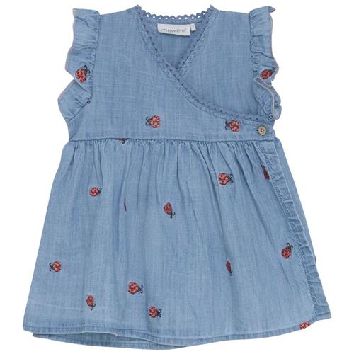 Minymo Chambray-kjole Faded Denim | Grå | 92 cm
