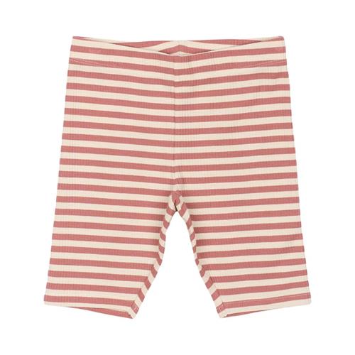 The New GOTS Moore Ribbede Shorts Old Rose Striped | Lyserød | 11-12 years