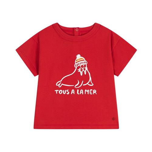 Petit Bateau T-shirt Aurora | Rød | 12 months