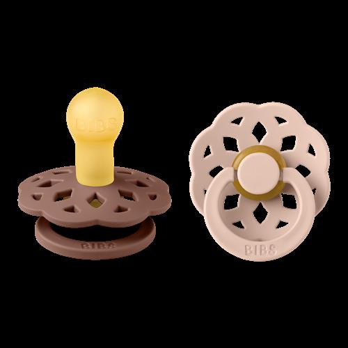 BIBS 2-Pack BOHEME Rund Latex-sut Woodchuck / Blush  Woodchuck/Blush 0+ Months  Lyserød  0+ måneder  unisex