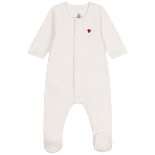 Petit Bateau Velour Onesie Marshmallow Newborn  Hvid  nyfødt  Unisex