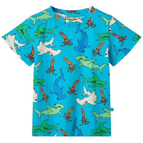 Småfolk Hammerhead Sharks T-shirt Blue Atoll | Blå | 5-6 years